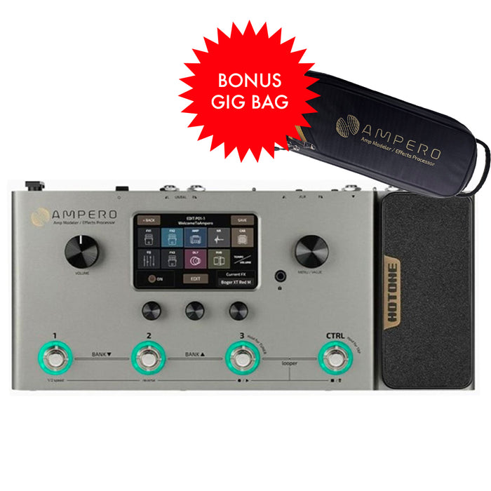 Hotone Ampero Silver Edition with FREE Gig Bag!