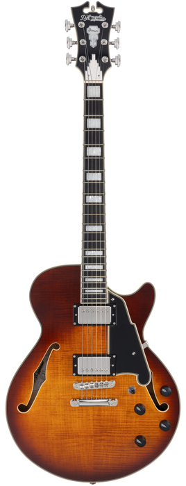 D'Angelico Premier SS Semi-Hollow Guitar (Dark Iced Tea Burst)