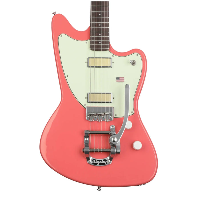 Harmony Guitars Silhouette w/ Bigsby Faded Fiesta Red (Inc MONO Vertigo Case)