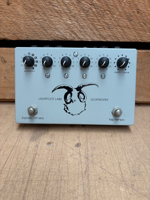 Second Hand Lightfoot Labs Goatkeeper V3 GK3 White Analog Tap Tremolo Sequencer RARE