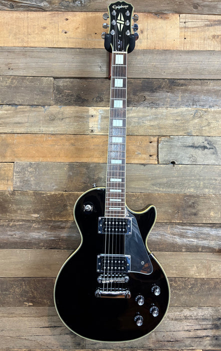 Second Hand Epiphone Les Paul Custom Chrome Limited Edition w/Gibson 57 Classic and Classic plus, and 50's Wiring Harness