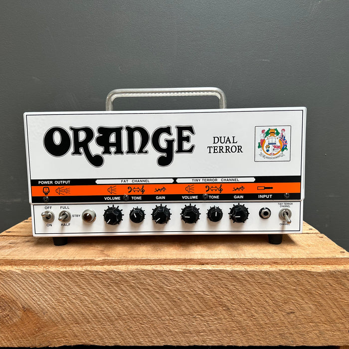 Second Hand Orange Dual Terror Amplifier Head with cover