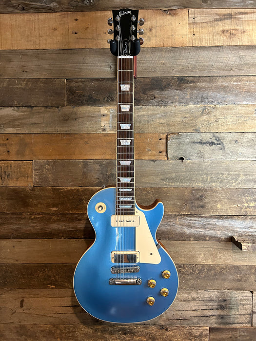 Second Hand Gibson Limited Edition Les Paul Deluxe Pelham Blue 2015