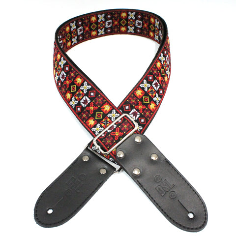 DSL Jacquard Guitar Strap - FIRE