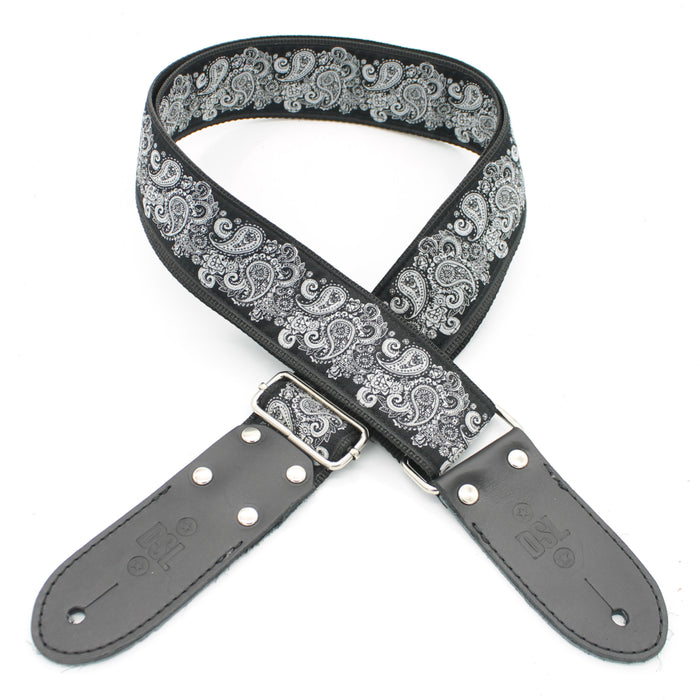 DSL Jacquard Guitar Strap - PAISLEY BLACK
