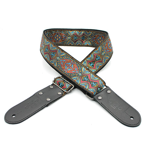 DSL Jacquard Guitar Strap - SHIRAZ RED