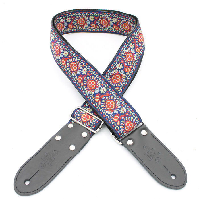 DSL Jacquard Guitar Strap - TUK RED