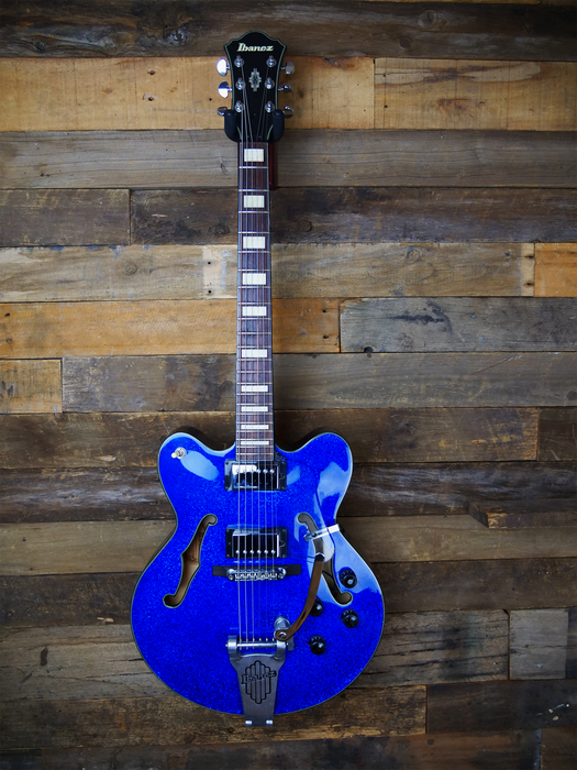 Second Hand Ibanez Artcore AFD75T - Blue Sparkle