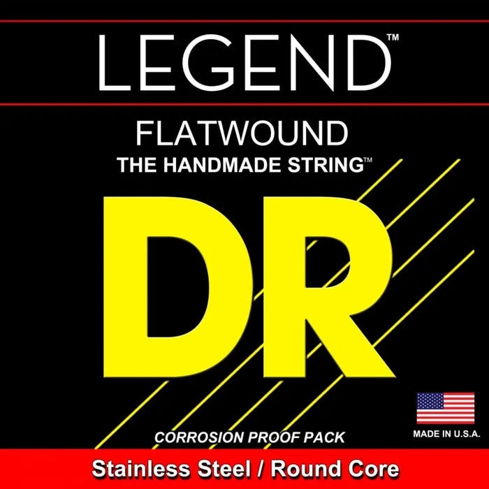 DR Strings 'Legend' Flatwound Stainless Steel Bass 4-String Set - 45-105