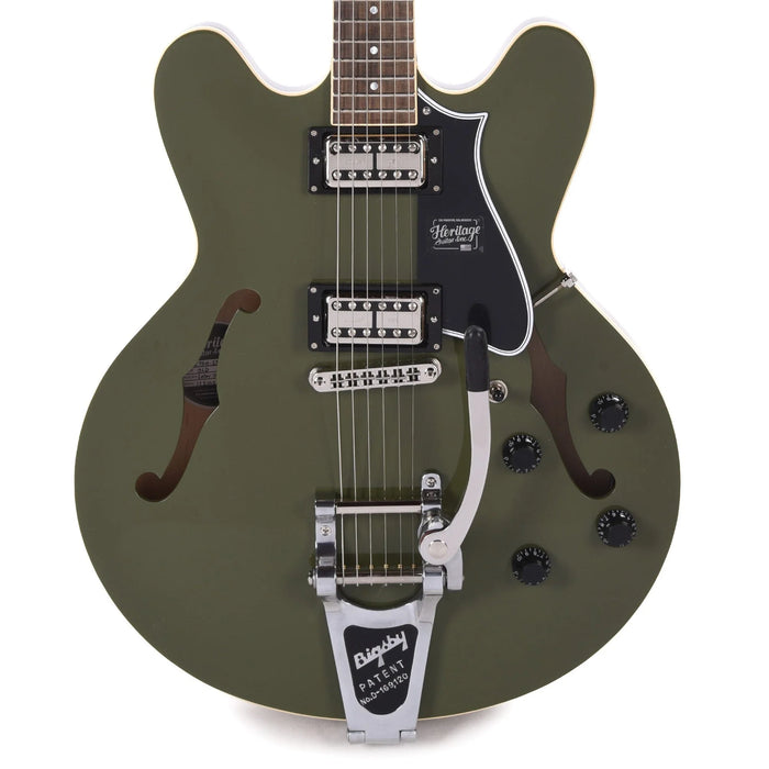 Heritage Standard Collection H-535 Electric Guitar w/Case - Olive Drab - Bigsby (Lollartrons)