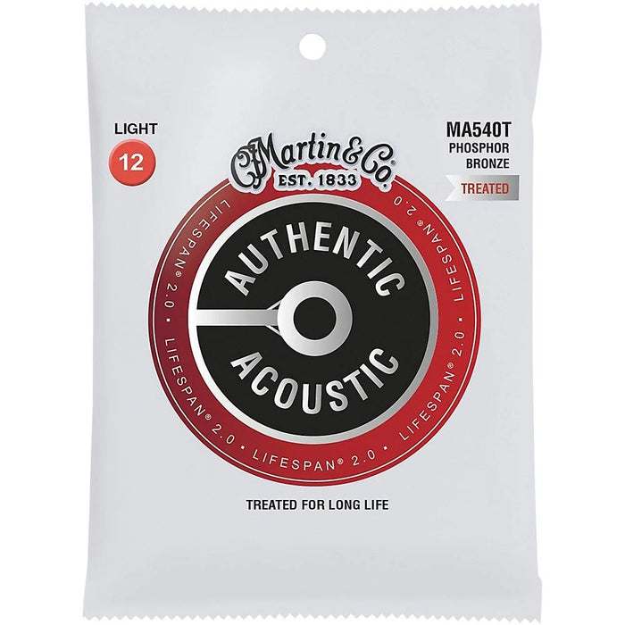 Martin Authentic Lifespan 2.0 Phosphor Bronze Acoustic Guitar Strings .12-.54