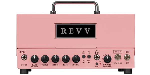 REVV Amplification D20 Tube Amp Head Custom PINK!
