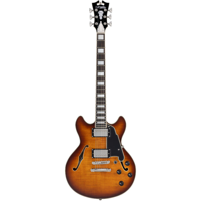 D'Angelico Premier Mini DC Semi-Hollow Guitar (Dark Iced Tea Burst)