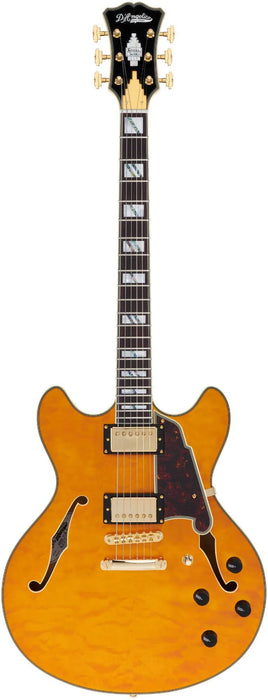 D'Angelico Excel DC XT Semi-Hollow Guitar (Vintage Natural Quilt)