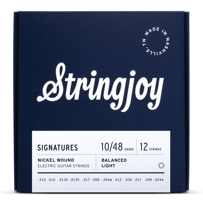 Stringjoy Signatures - 12 String Electric BALANCED LIGHT Gauge 10-48