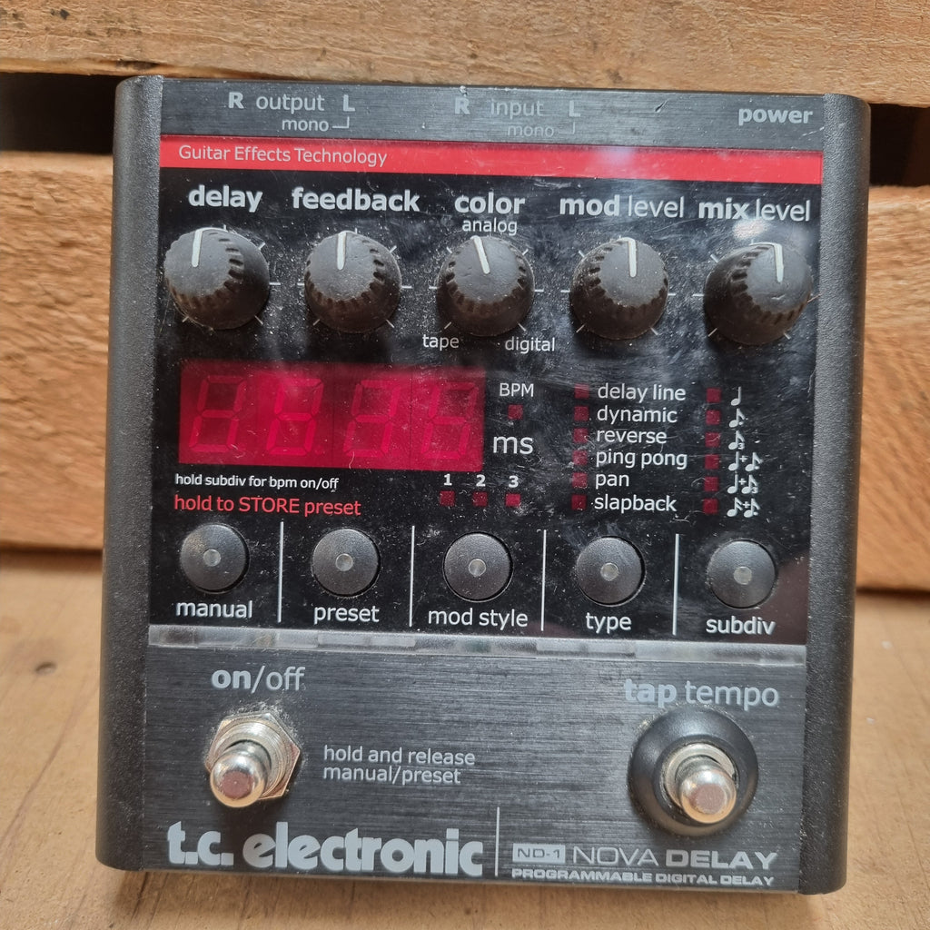 ギター TC Electronic NOVA Delay ND-1 TC Electronic ND-1 Nova Delay Guitar Effects Pedal, UK Plug