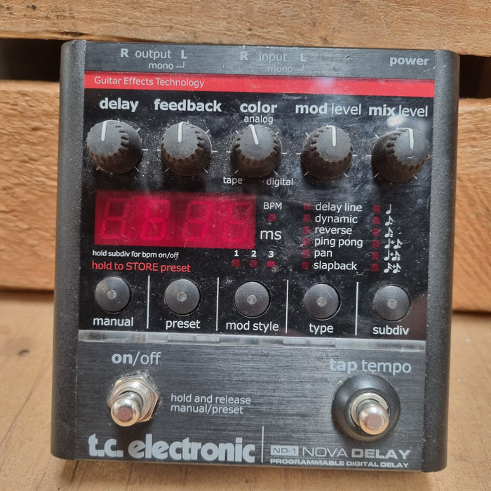 Second Hand TC Electronic ND-1 Nova Delay w Tap Tempo Mod