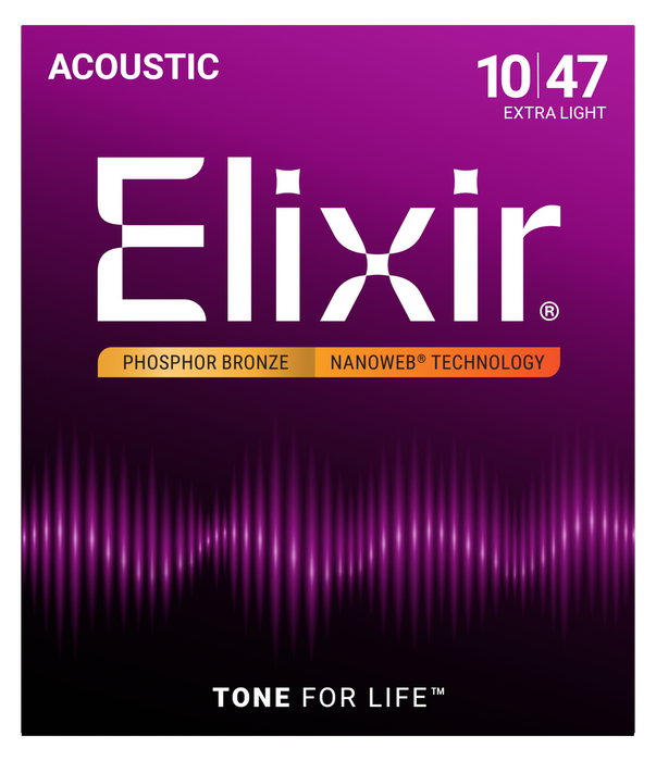 Elixir Nanoweb 10-47 Acoustic Strings Phosphor Bronze