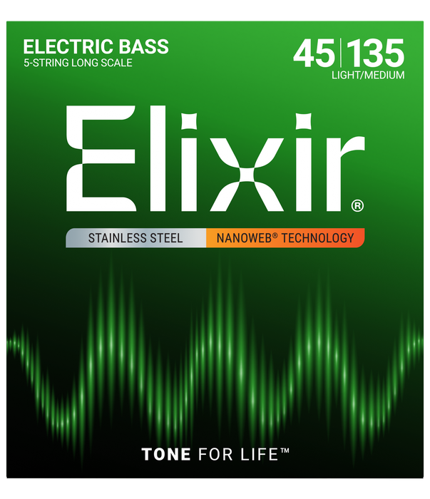 Elixir Bass Nanoweb 5 String Light Medium 45-135