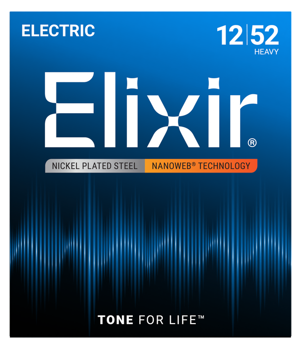 Elixir Nanoweb 12-52 Electric Guitar Strings