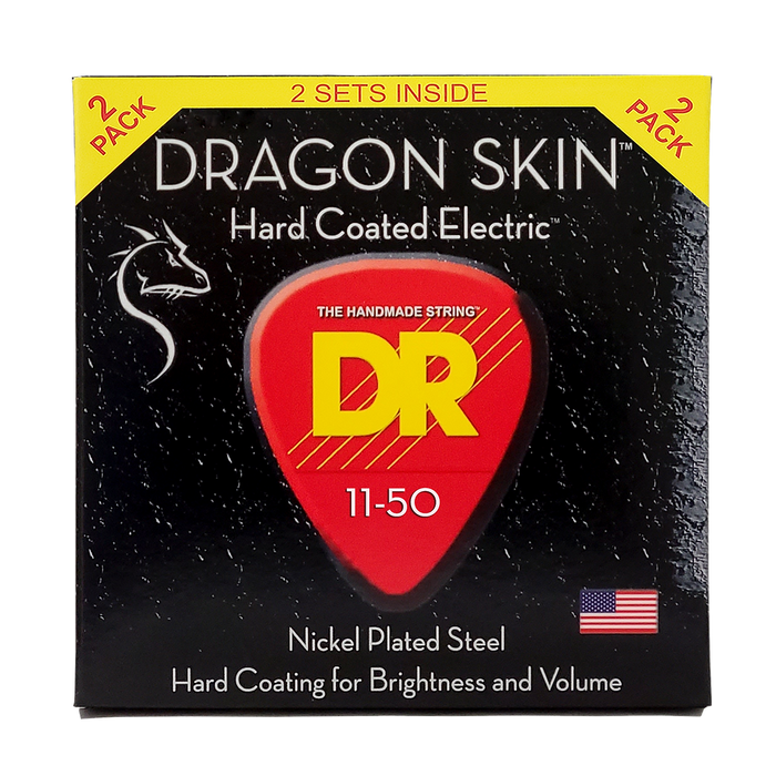 DR Strings Dragon Skin Electric Guitar Strings (Twin Pack)