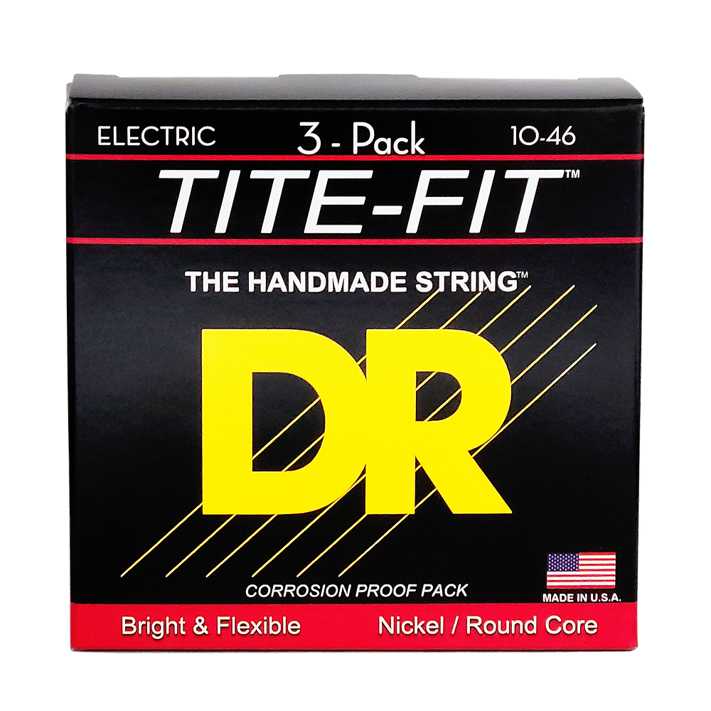 DR Strings Tite-Fit Electric Guitar Strings 10-46 (3-Pack) — Pedal Empire