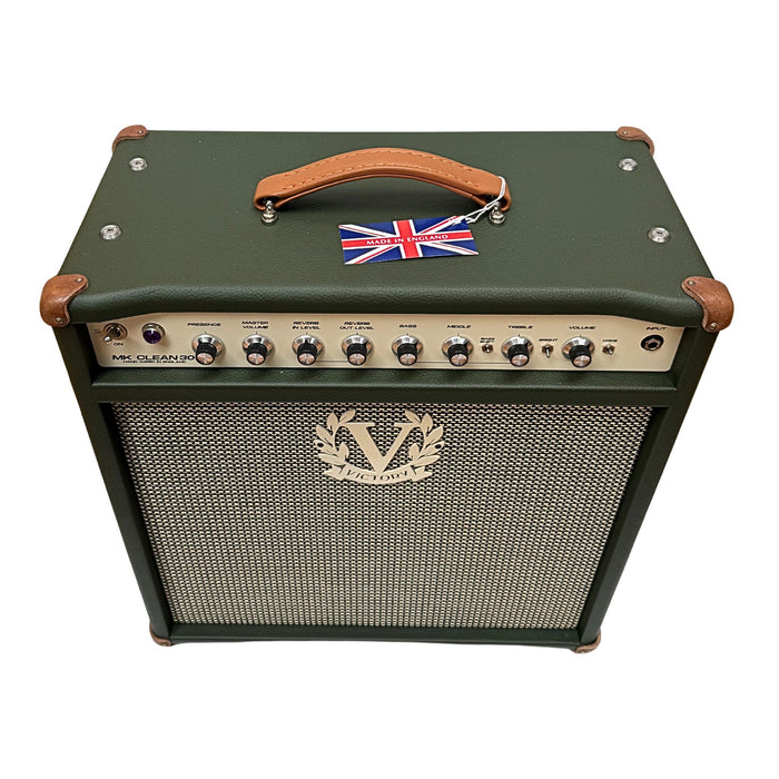 Victory Amplification MK Clean 112 Combo Custom - Nori Green Leather, Cream panel, Gold Alnico