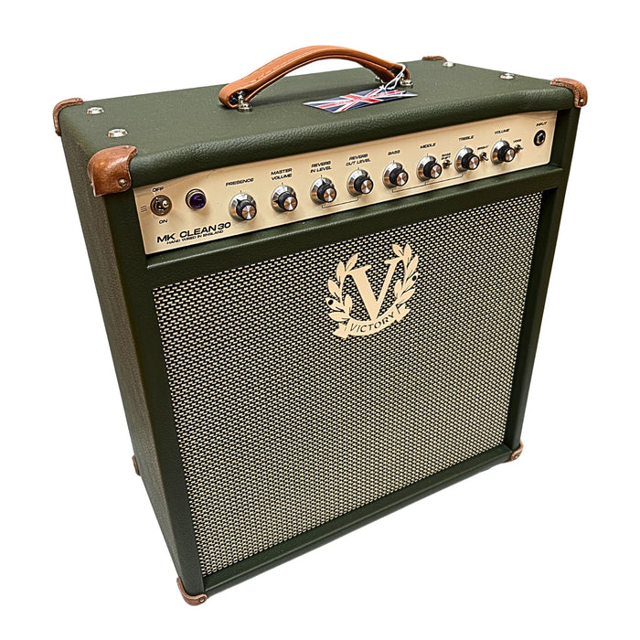Victory Amplification MK Clean 112 Combo Custom - Nori Green Leather, Cream panel, Gold Alnico