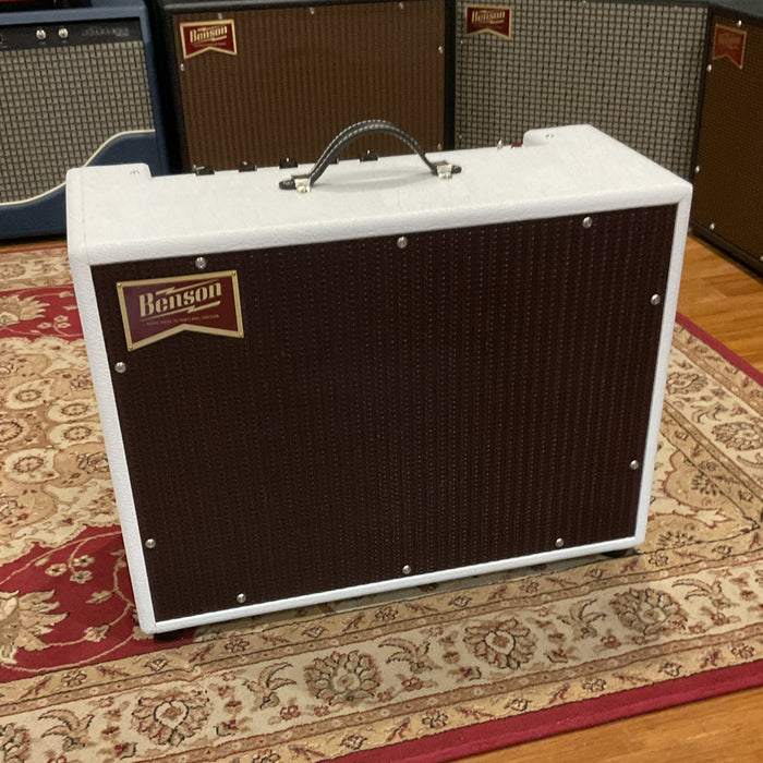 Benson Amps 30w Bellringer Combo - White Tolex/Oxblood Grill