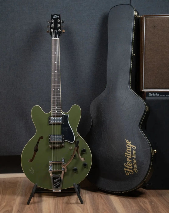 Heritage Standard Collection H-535 Electric Guitar w/Case - Olive Drab - Bigsby (Lollartrons)