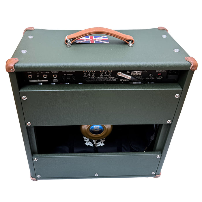 Victory Amplification MK Clean 112 Combo Custom - Nori Green Leather, Cream panel, Gold Alnico