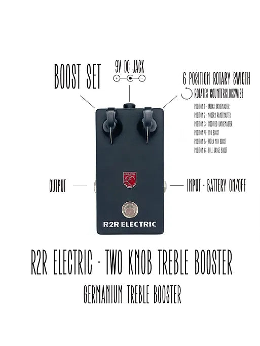 R2R Electric Two Knob Treble Booster (2N281)