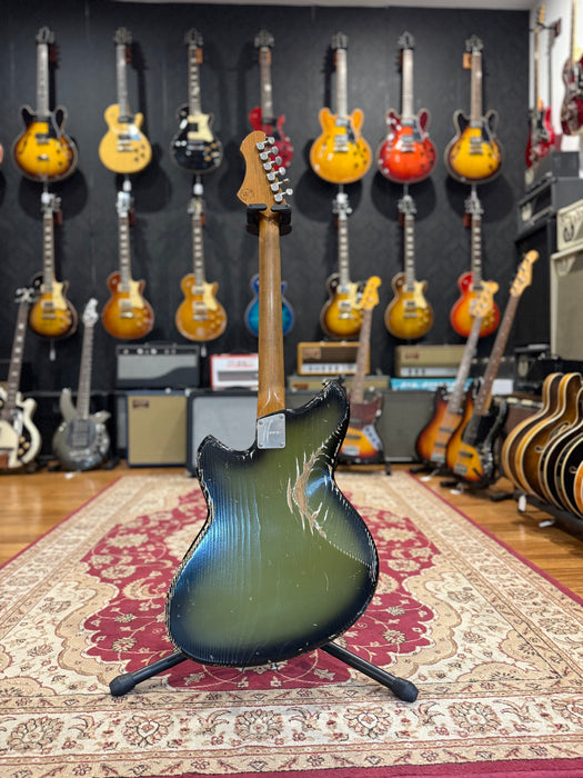 Novo Guitars Serus J Custom Electric Guitar - Uffington Burst- Medium Distress - Block Inlays