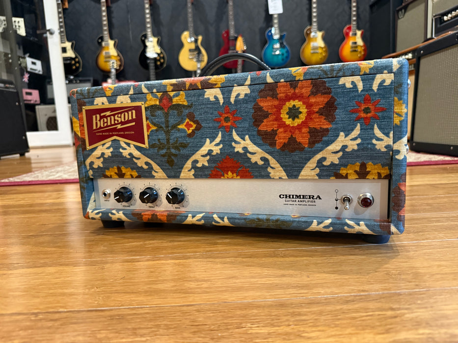 Second Hand Benson Amplifiers Chimera Head in Aunt Gertie finish and cover
