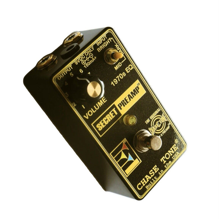 secret preamp pedal Chase Tone Secret Preamp Black/Gold — Pedal Empire
