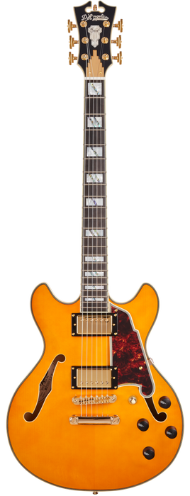 D'Angelico EXCEL Mini DC Semi-Hollow Guitar (Vintage Natural)