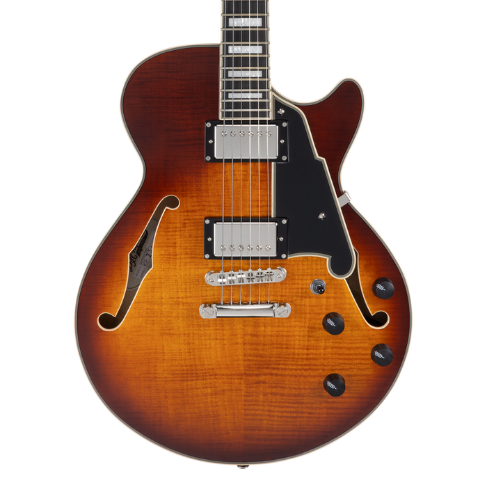 D'Angelico Premier SS Semi-Hollow Guitar (Dark Iced Tea Burst)