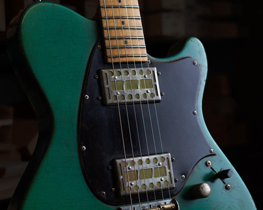 Conway Guitars Leo-Custom #003 Aged 'Ocean Forest' Metallic