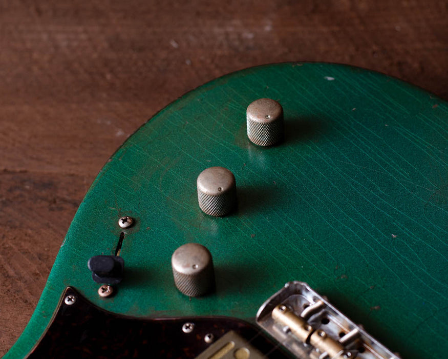 Conway Guitars Leo-Custom #003 Aged 'Ocean Forest' Metallic