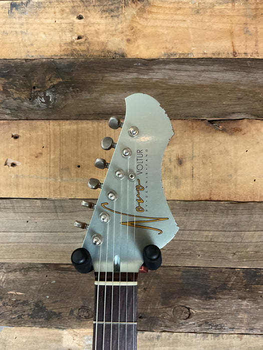 Second Hand Novo Voltur J Guitar Built 2024 Light Distress - Ice Blue Metallic
