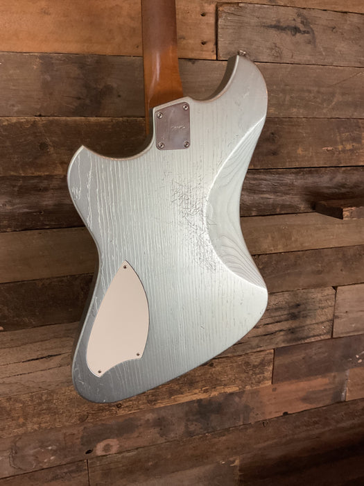 Second Hand Novo Voltur J Guitar Built 2024 Light Distress - Ice Blue Metallic