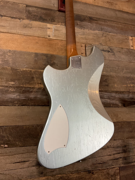 Second Hand Novo Voltur J Guitar Built 2024 Light Distress - Ice Blue Metallic