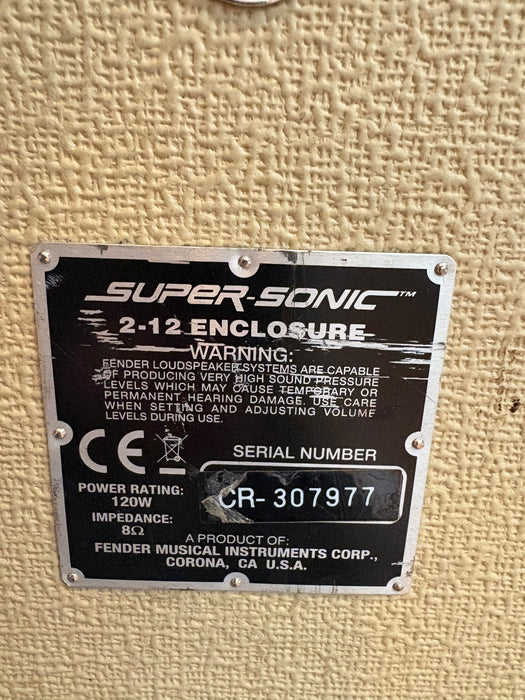 Second Hand Fender Super Sonic Head and cab