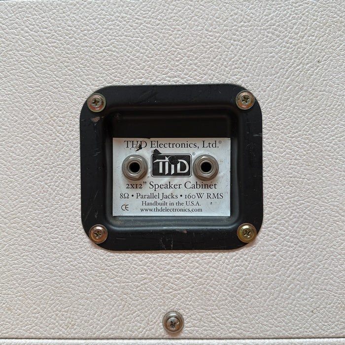 Second Hand THD Electronics 2x12" 160W 8 Ohm Speaker Cabinet (White Tolex)