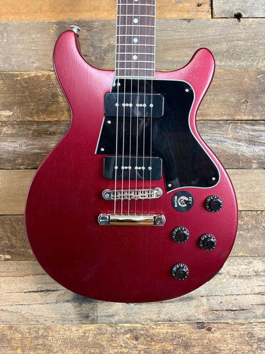 Second Hand Gibson Rick Beato Les Paul Special Double Cut in Sparkling Burgundy Satin