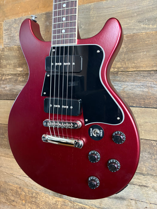 Second Hand Gibson Rick Beato Les Paul Special Double Cut in Sparkling Burgundy Satin