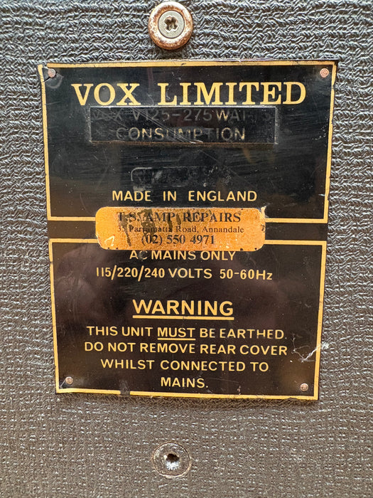 Second Hand  1978 Vox V125 Lead "Rose Morris Era" Made In England