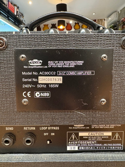Second Hand VOX AC30CC2 Custom Classic 30 Watt 2x12" Valve Combo Amplifier
