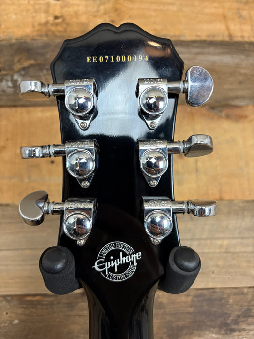 Second Hand Epiphone Les Paul Custom Chrome Limited Edition w/Gibson 57 Classic and Classic plus, and 50's Wiring Harness