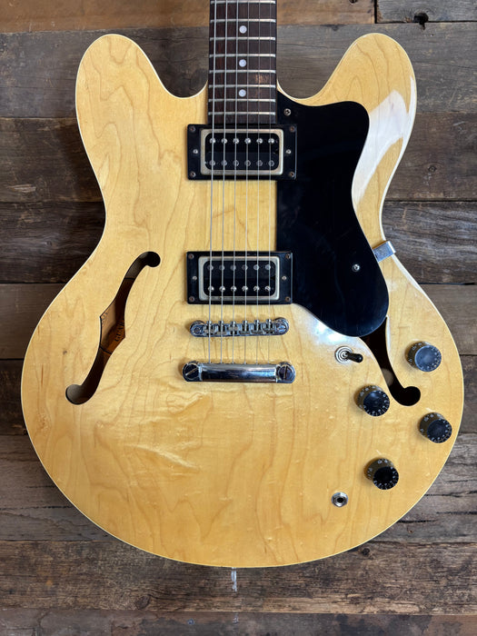 Second Hand 2000 Epiphone Dot Natural w/Mr Glyns Low Wind PAF Pickups & Looms